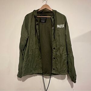 Matix Los Angeles Compton Surf Club Green Windbreaker Size Small